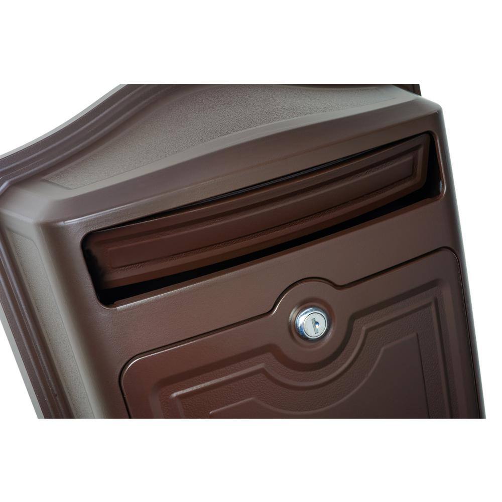 Architectural Mailboxes Maison Rubbed Bronze Medium Aluminum Locking Wall Mount Mailbox 2540RZ-10