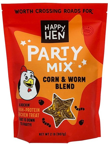 Happy Hen Treats Corn and Mealworm Party Mix Poultry Treats