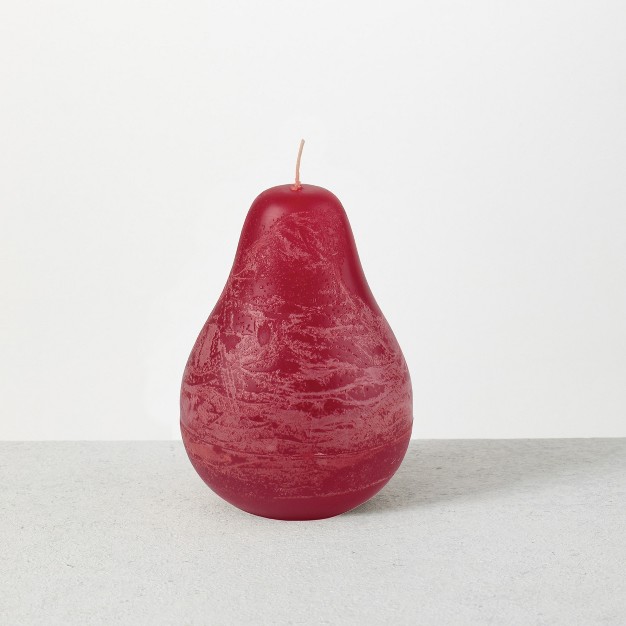 Petite Timber Pears Set Of 12 Red