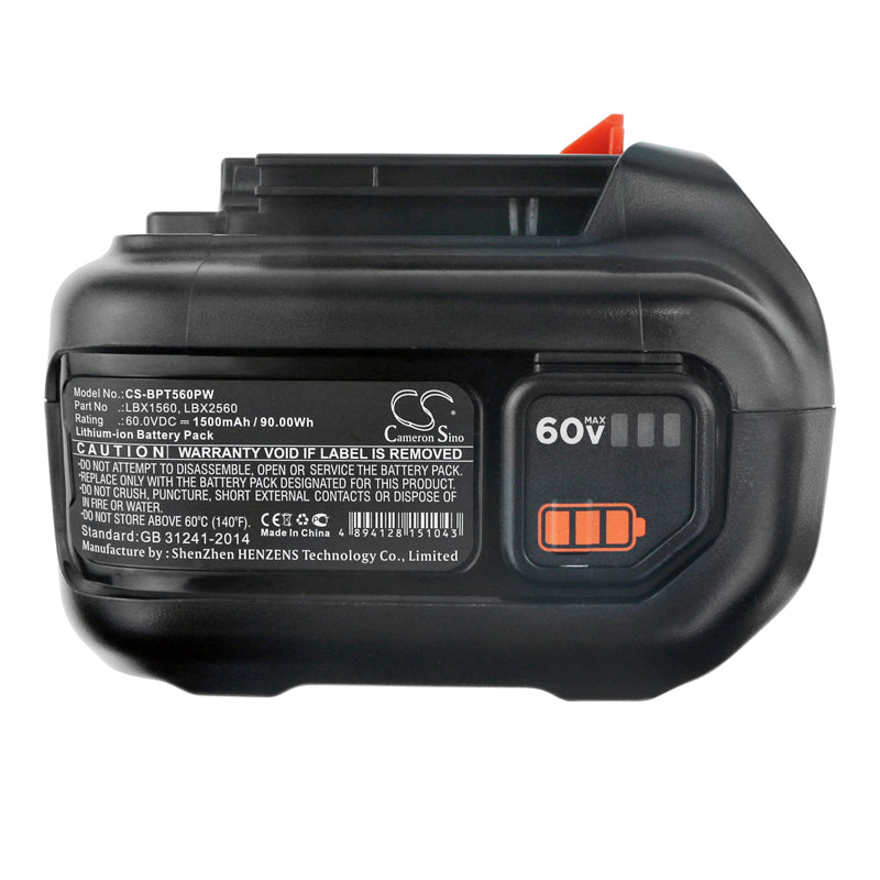 Black amp Decker 60V MAX Blower 60V MAX POWE 1500mAh Replacement Battery BatteryClerkcom Lawn Mower