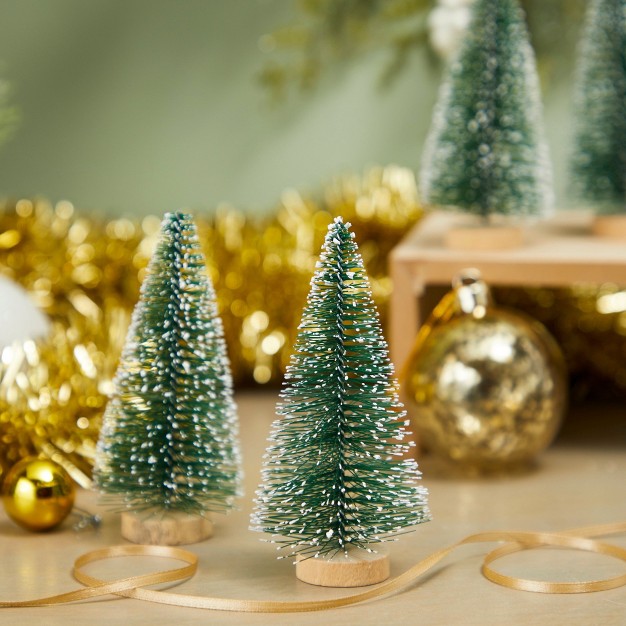 Mini Christmas Trees For Table Top Decorations Holiday Decor 4 25 X 2 Inches