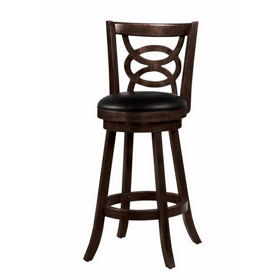 Benzara BM69024 29 Swivel Bar Stool with Upholste...