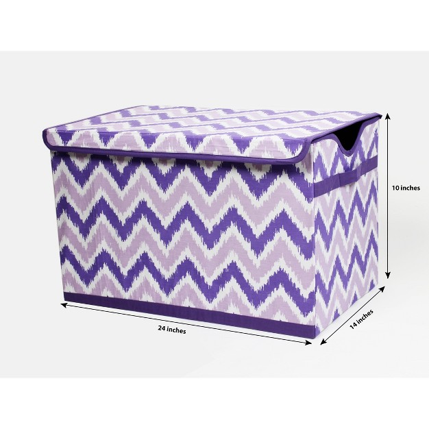 Bacati Mixnmatch Purple Storage Toy Chest