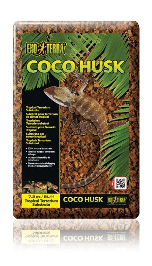 Exo Terra Coco Husk Loose Tropical Terrarium Reptile Substrate 7.2 qt