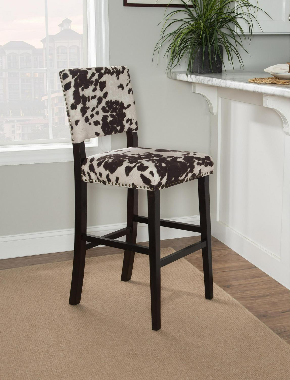 Linon Corey Bar Stool Brown  Crowdfused