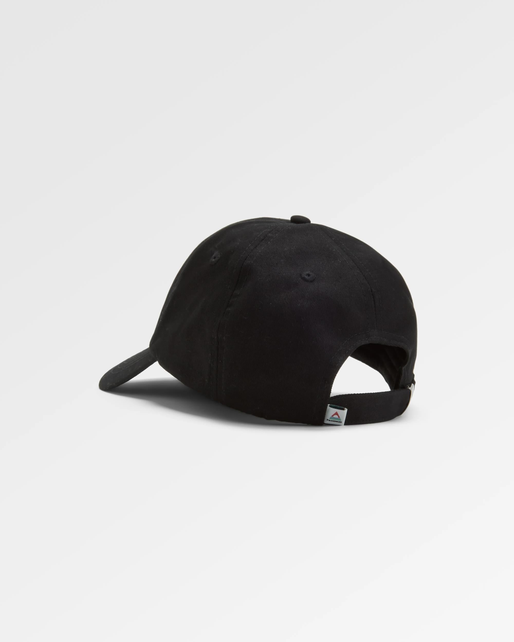 Classic Recycled Cotton 6 Panel Cap - Black