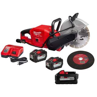 MW M18 FUEL ONE-KEY 18V Lithium-Ion Brushless Cordless 9 in. Cut Off Saw Kit w8.0 ah Battery 2786-22HD-48-11-1880