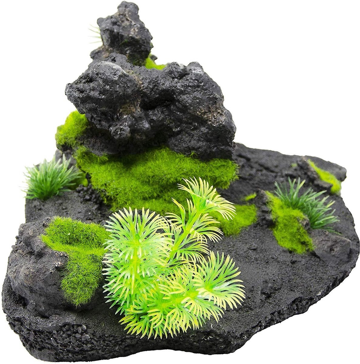 Penn-Plax Mossy Rock Scape Aquarium Ornament