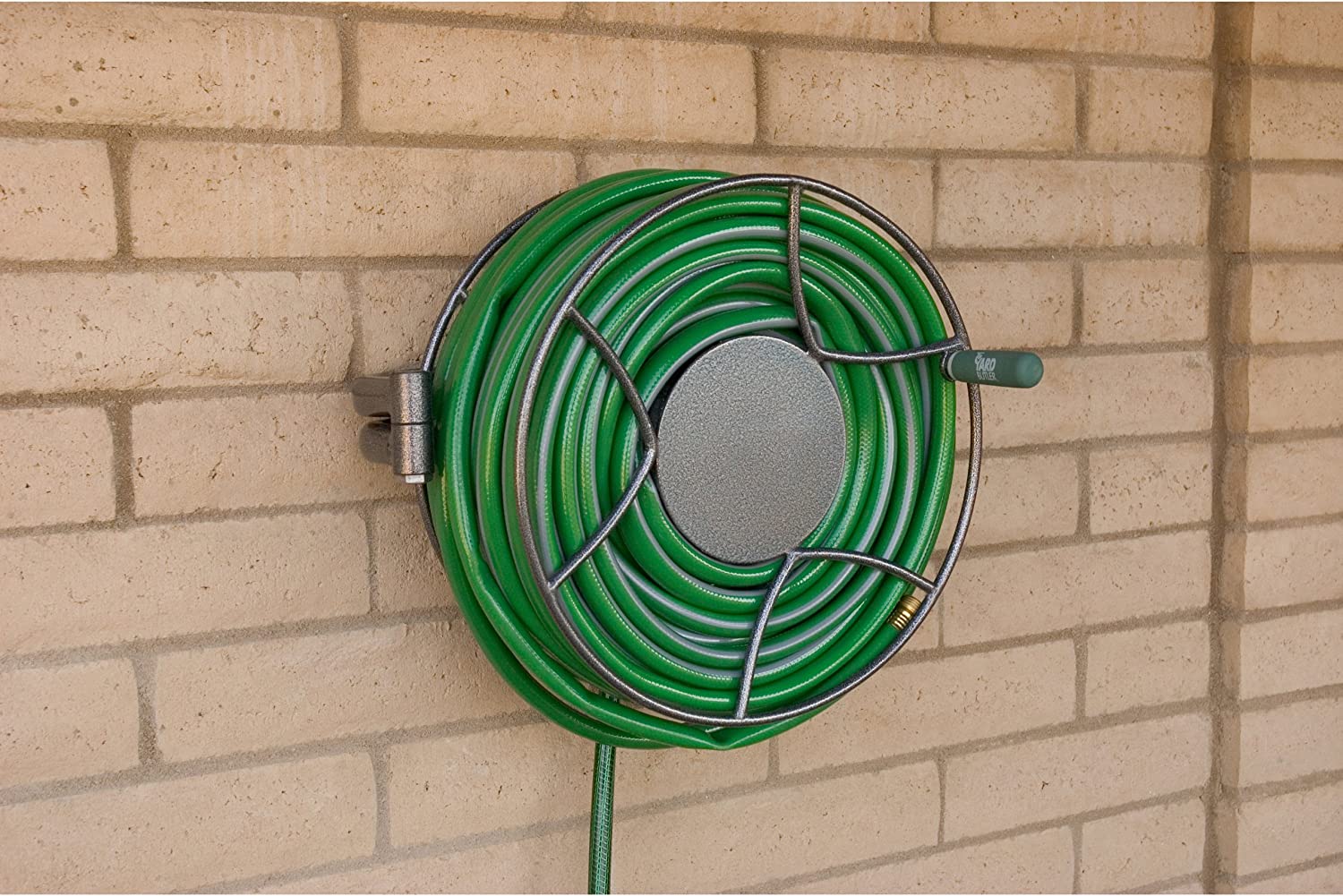 Yard Butler Swivel Hose Reel wall mounted heavy duty metal garden hose holder with 180 degree swivel - ISRWM-180