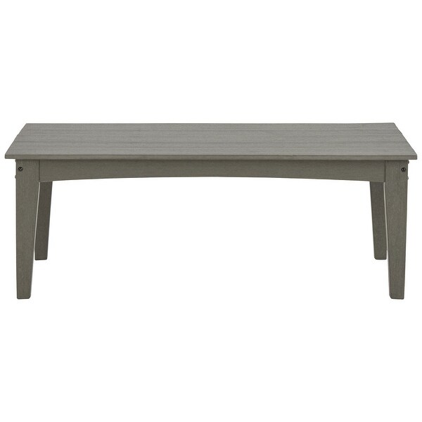 Signature Design by Ashley Visola Gray Rectangular Outdoor Poly All Weather Cocktail Table