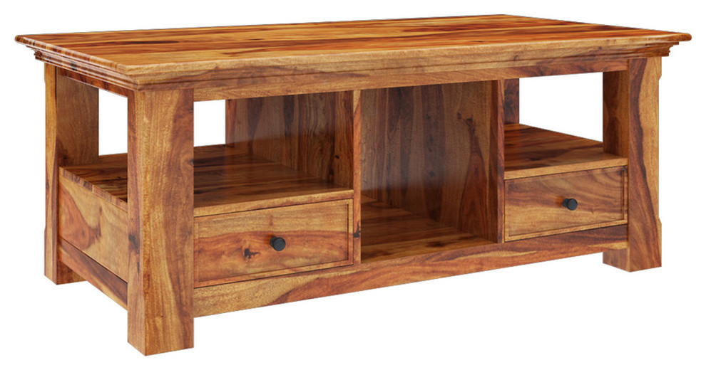 Priscus Modern Style Solid Wood Rustic Coffee Table   Rustic   Coffee Tables   by Sierra Living Concepts Inc  Houzz