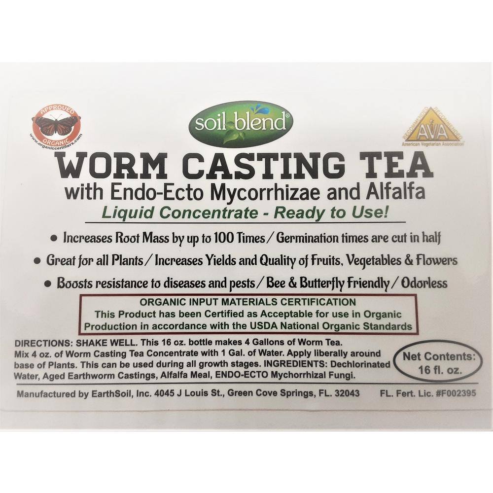 soil blend 16 oz. Worm Casting Tea with Mychorrhizae SBTEA16MYCO