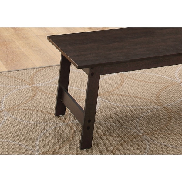 3-Piece Cappuccino Brown Finish Contemporary Table Set 36