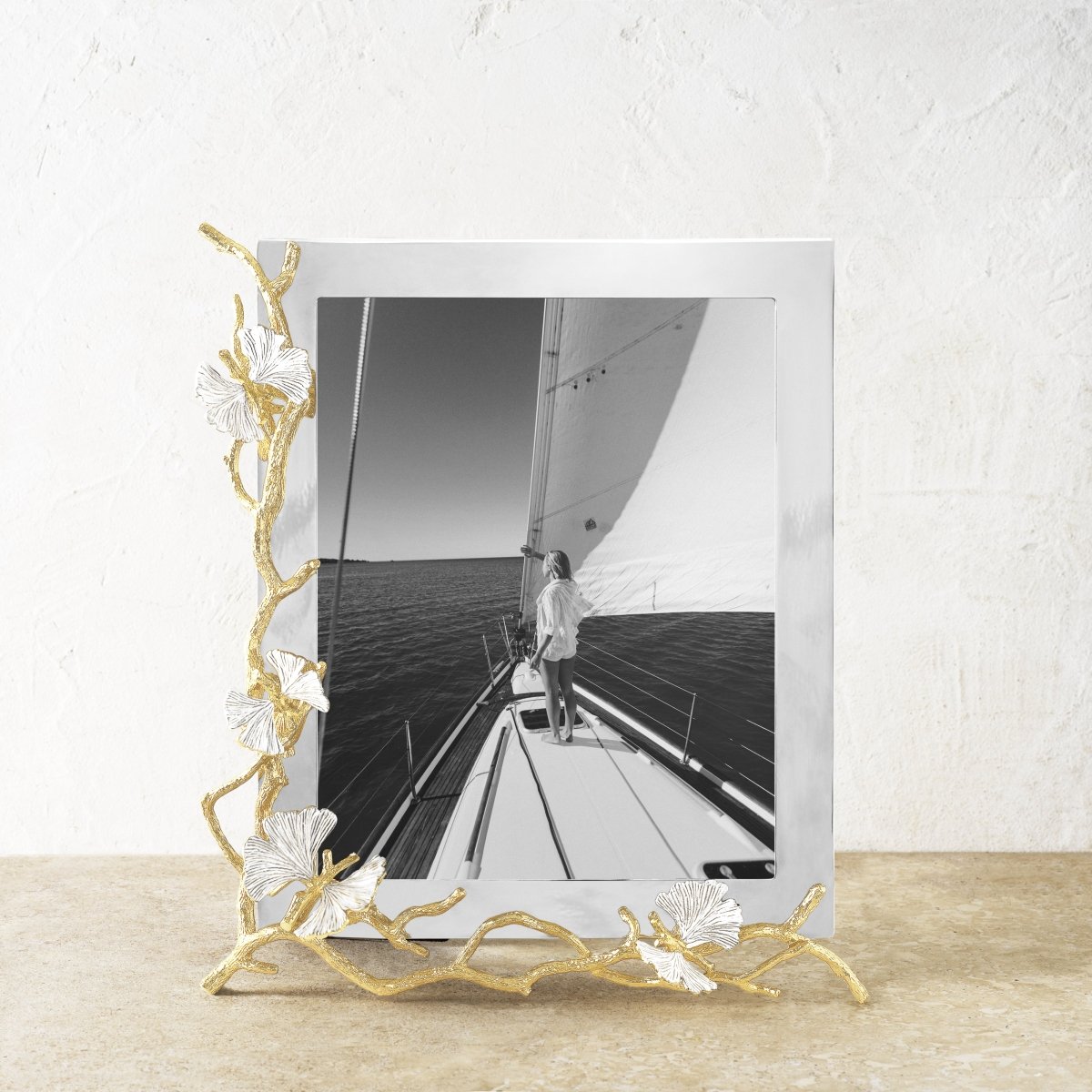 Butterfly Ginkgo Gold Reflective Frame