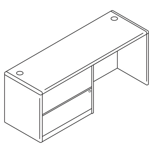 HON 10700 Series Left Credenza， 72