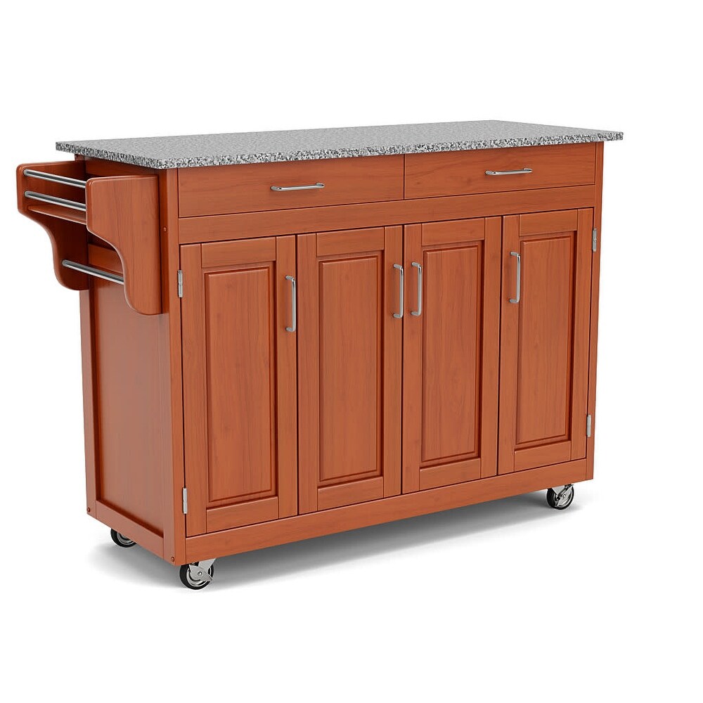 Homestyles Create A Cart Brown Wood Kitchen Cart   49\