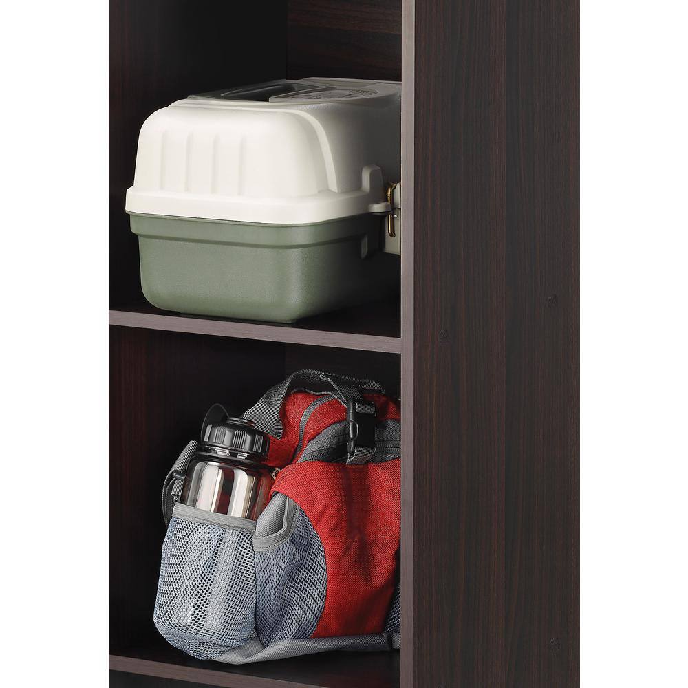 Whitmor 35 in. H x 12 in. W x 11 in. D Espresso 3- Cube Organizer 64228855ESPRBB