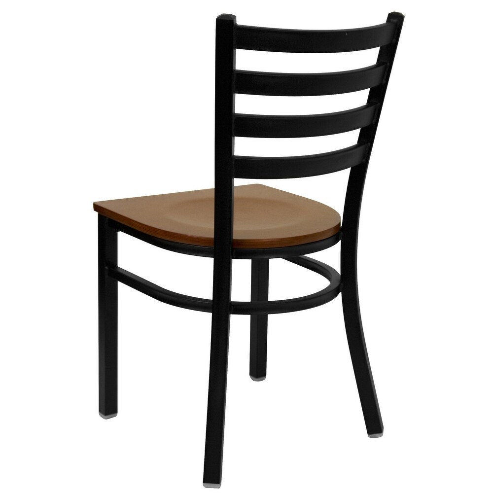 Ladder Back Metal Restaurant Chair   16.5\