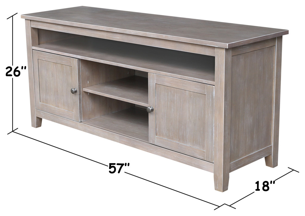 Entertainment / TV Stand with 2 Doors   Farmhouse   Entertainment Centers And Tv Stands   by International Concepts  Houzz