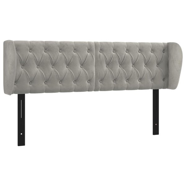 vidaXL Headboard with Ears Light Gray 64.2