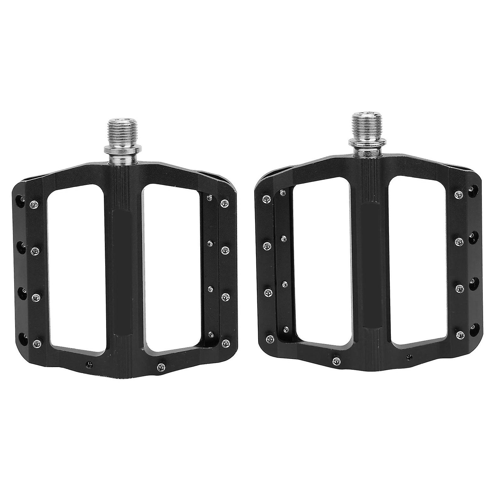 Jt02 Aluminum Alloy Mountain Bike Pedals Lightweight Flat Bicycle Pedal Sets Bike Pedalsblack