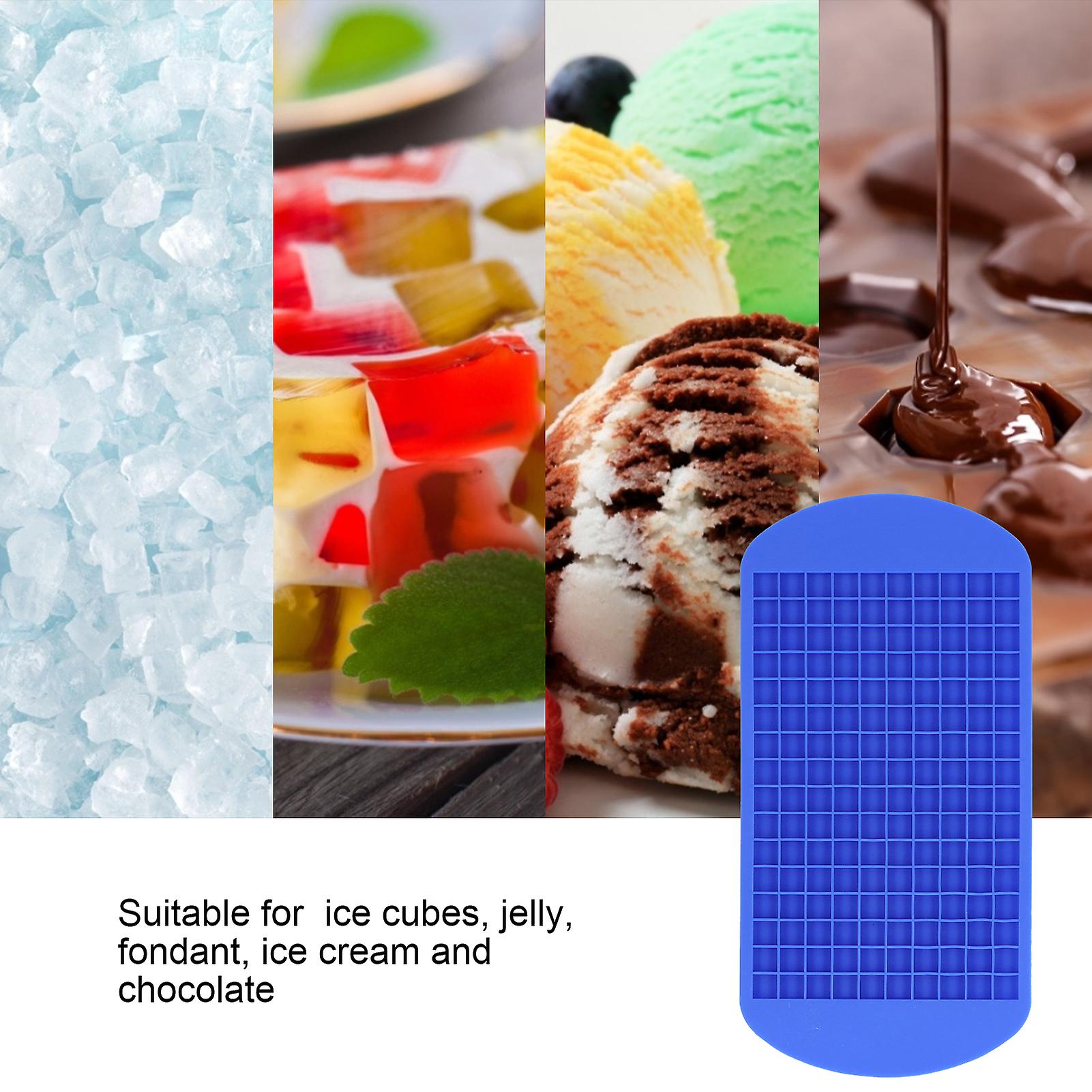 Ice Cube Tray， 160 Grid Silicone Square Chocolate Mold Ice Mold Trays Easy To Release Flexible Diy Baking Tools For Pudding Cake Chocolate[blue]