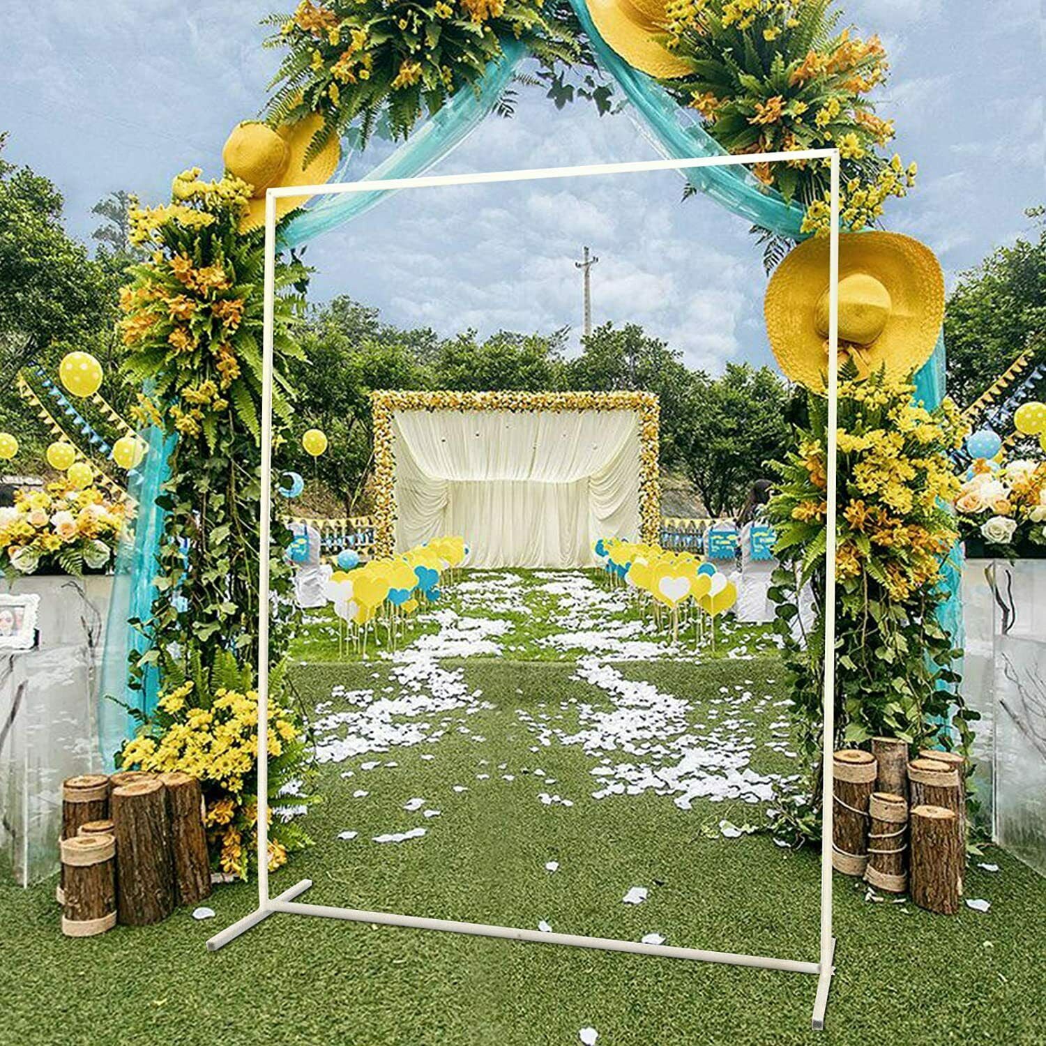 78.74" Wedding Arch Backdrop Stand Iron Frame Rack