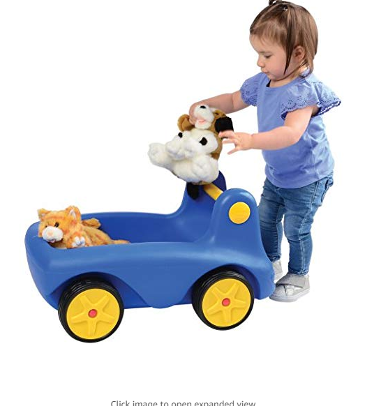 Constructive Playthings 9" H x 15" W x 23" L Toddler's Big Blue Wagon for Indoor and Outdoor Use Ages 2 Years and Up