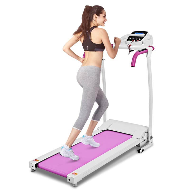 Electric Folding Treadmill, Fitness Compact Running Machine with 12 Preset Programs LCD Monitor