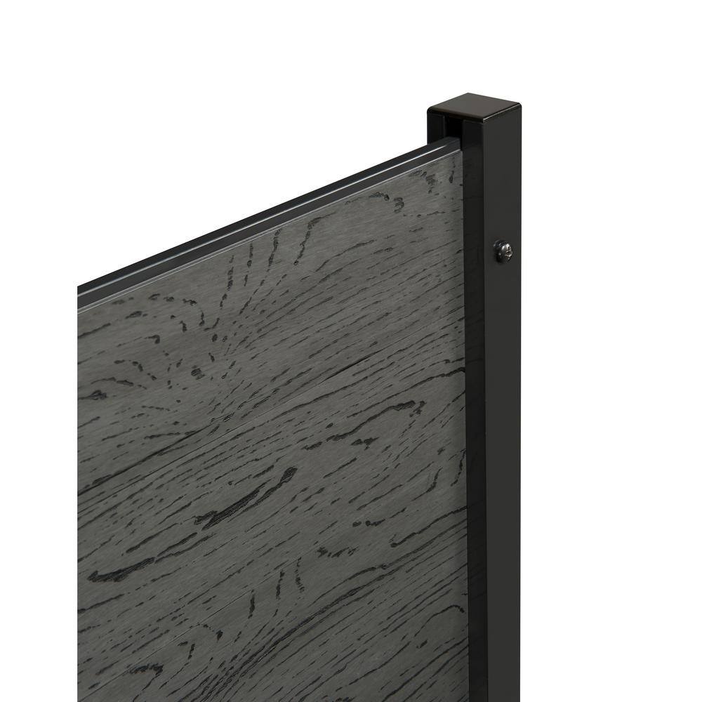 Enclo Privacy Screens Lincoln 3.5 ft x 3.6 ft. Charcoal Vinyl Screen Kit (2-Pack) EC18002