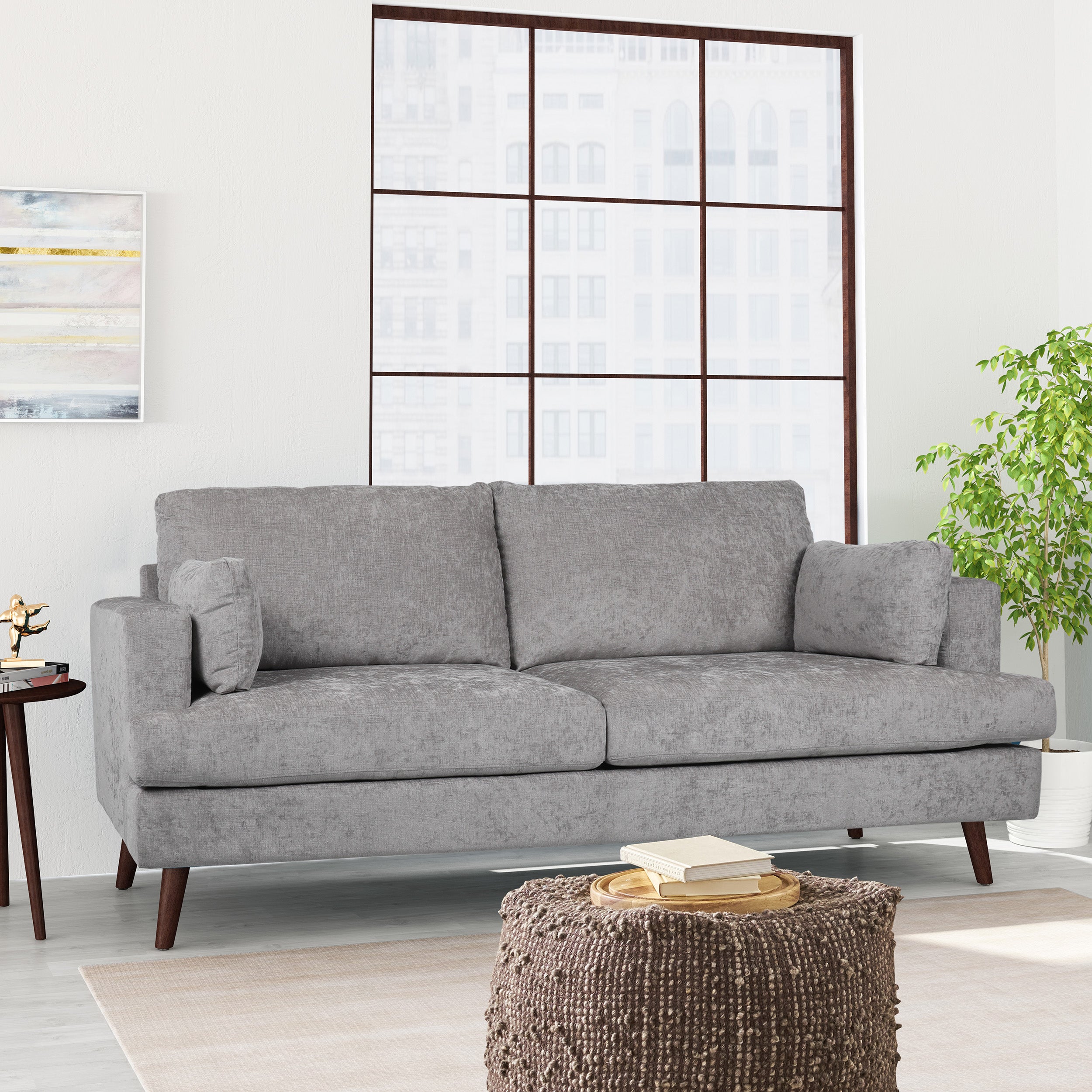 Meadow Contemporary 3 Seater Fabric Sofa