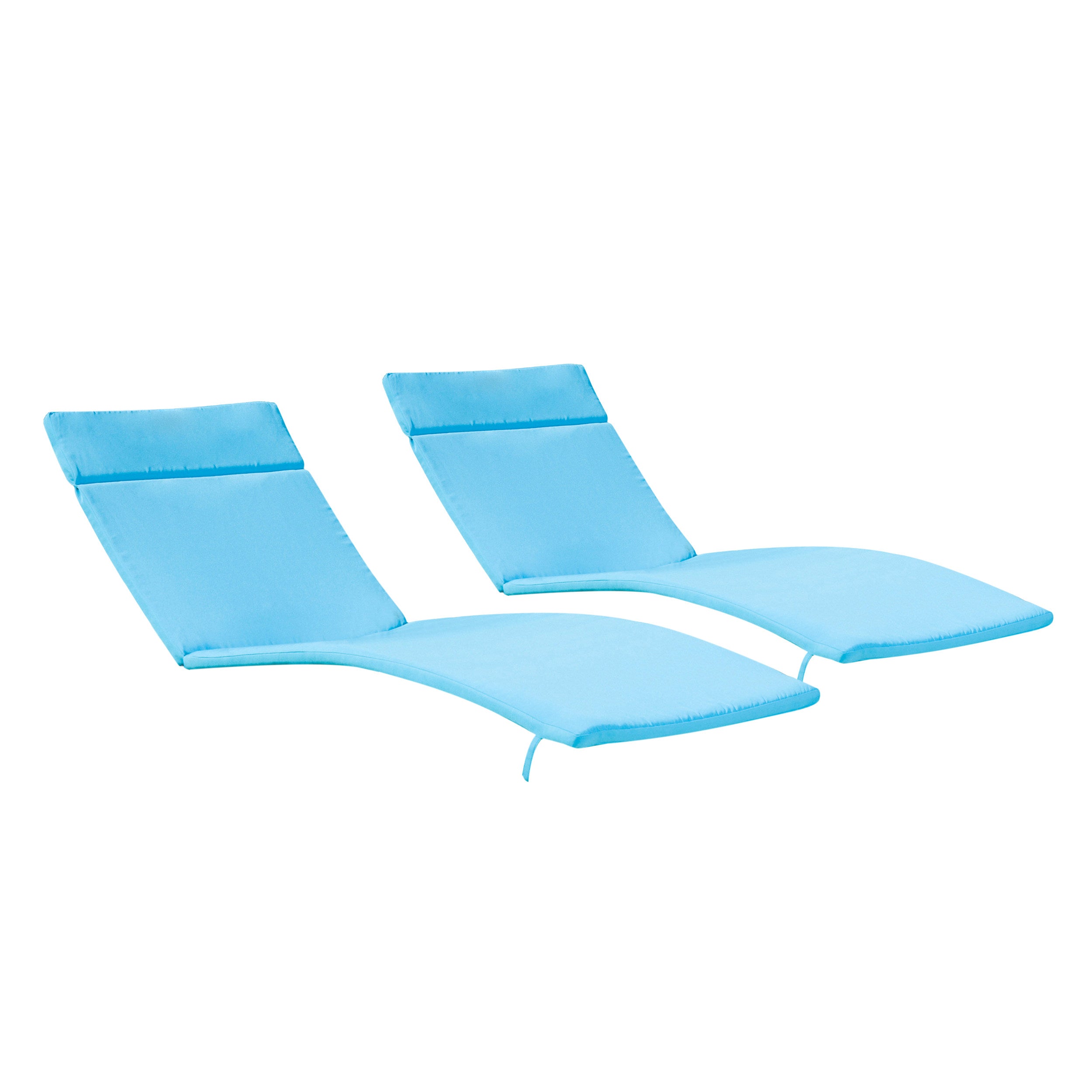 Albany Outdoor Water-Resistant Fabric Chaise Lounge Cushions (Set of 2)