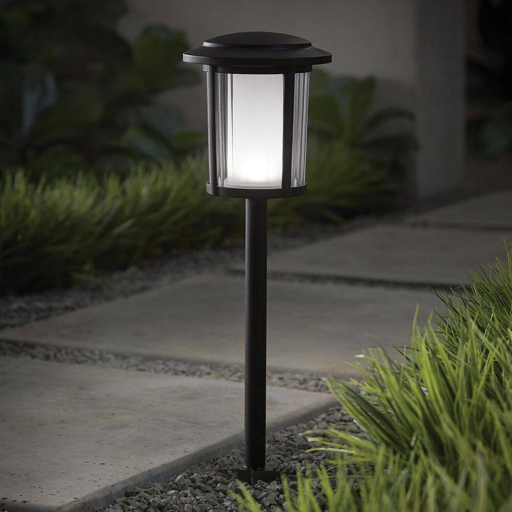 Hampton Bay Dothan Low Voltage Matte Black LED Path Light 99195