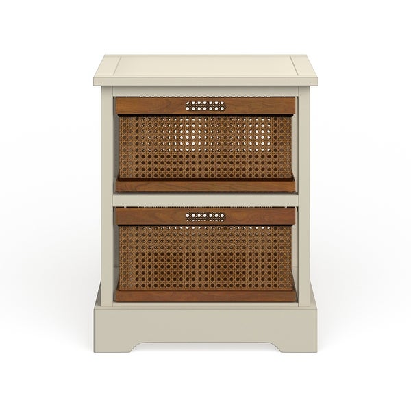 SAFAVIEH York 2-Drawer White Storage Cabinet - 17.7