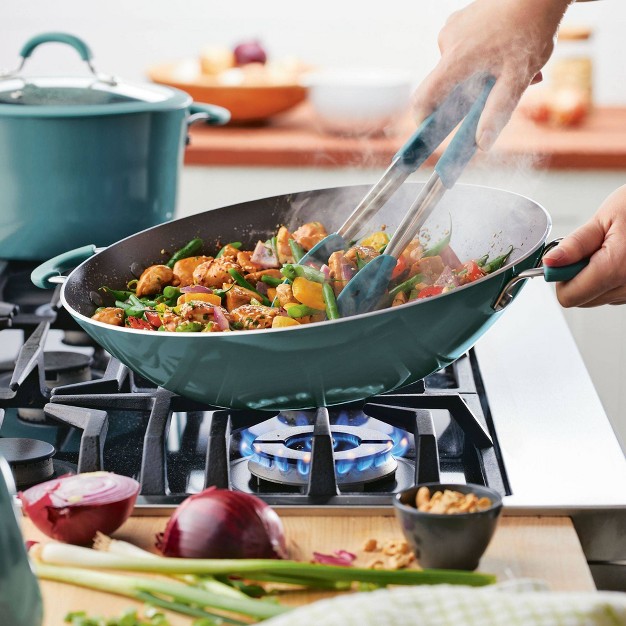 Aluminum Nonstick Wok Agave Blue