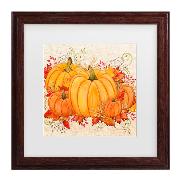 Trademark Fine Art jean Plout x27 fall Pumpkins x27 Matted Framed Art