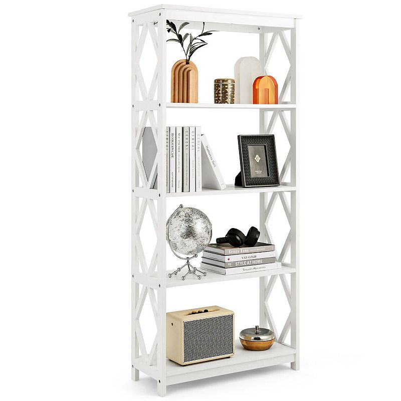 5-Tier Modern Freestanding Bookcase with Open Shelves