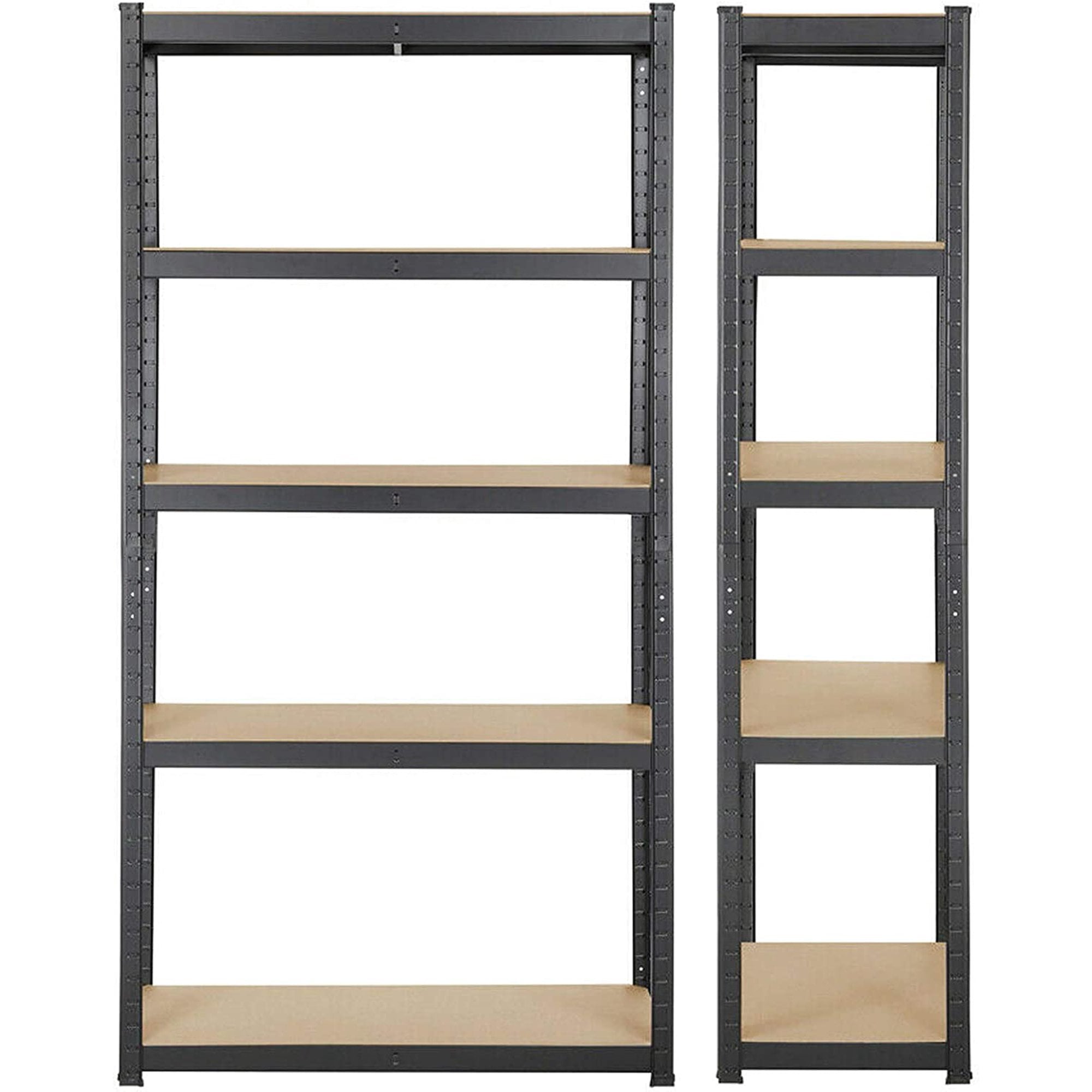 Dayplus 5-Tier Metal Shelving Unit Adjustable Garage Shed Heavy Duty Shelves Multipurpose Shelf Warehouse Kitchen Living Room Black