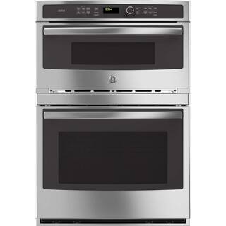 GE Profile Profile 30 in. Double Electric Convection Wall Oven with Built-In Advantium Microwave in Stainless Steel PT9800SHSS