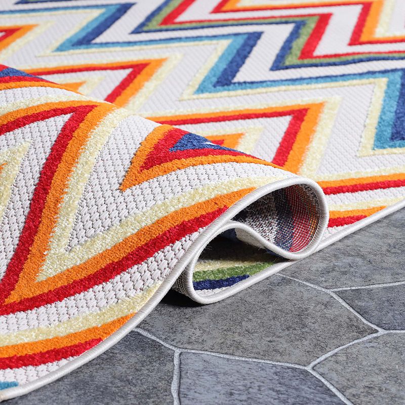 Superior Modern Zigzag Indoor/ Outdoor Area Rug