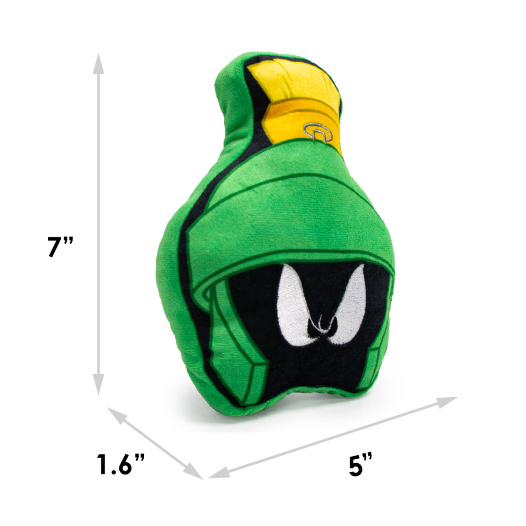 Buckle-Down Looney Tunes Marvin The Martian Face Plush Squeaker Dog Toy， Small