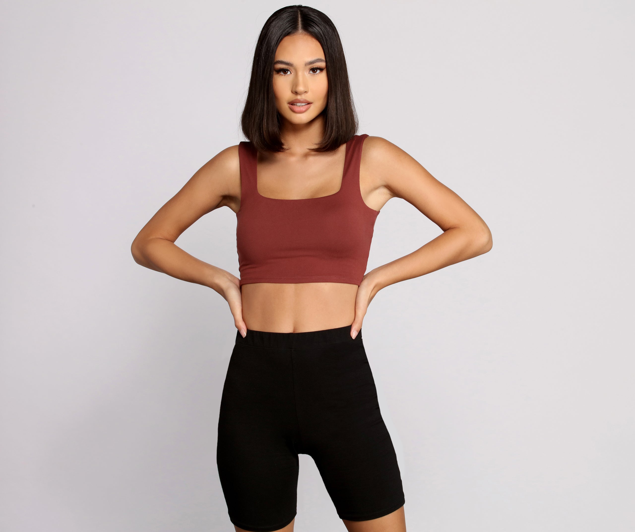 Classic Chic Wide Strap Crop Top