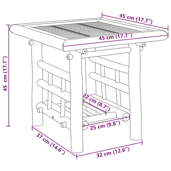 vidaXL Side Table 17.7