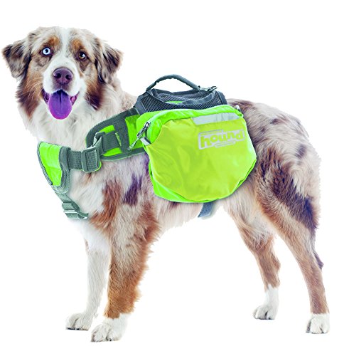 Outward Hound Kyjen  22010 Quick Release Backpack Saddlebag Style Dog Backpack， Medium， Green