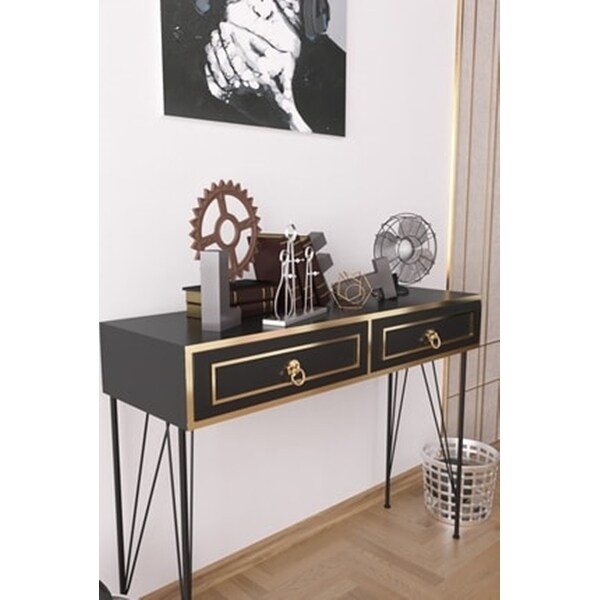 2-Drawers Sideboard Metal Legs Sideboard