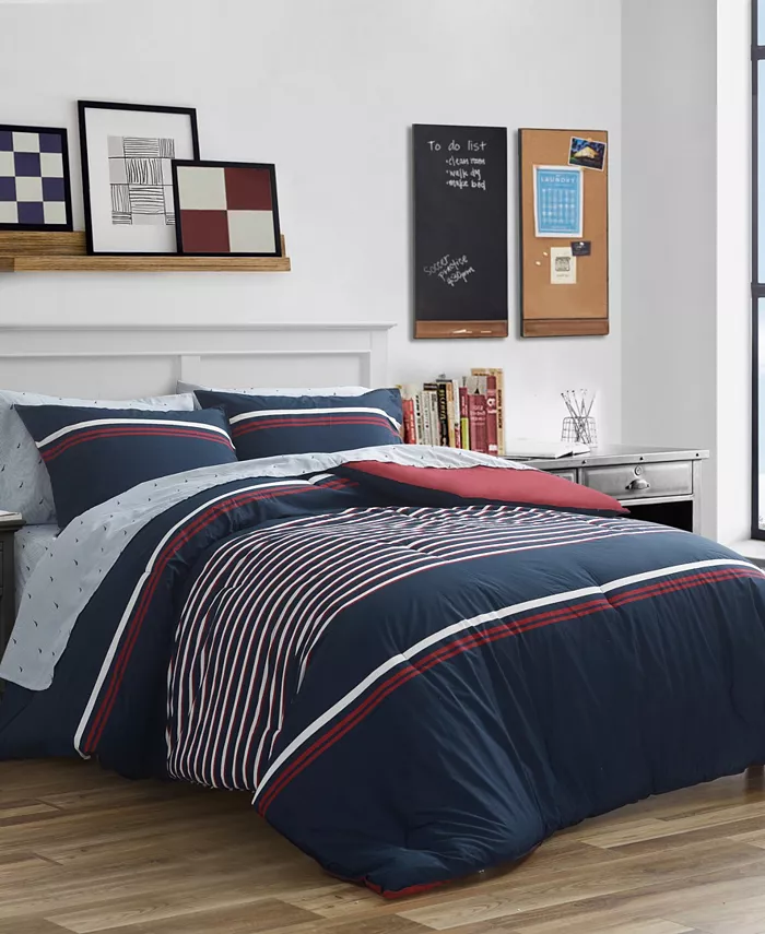 Nautica Mineola Reversible 2-Piece Duvet Cover Set， Twin