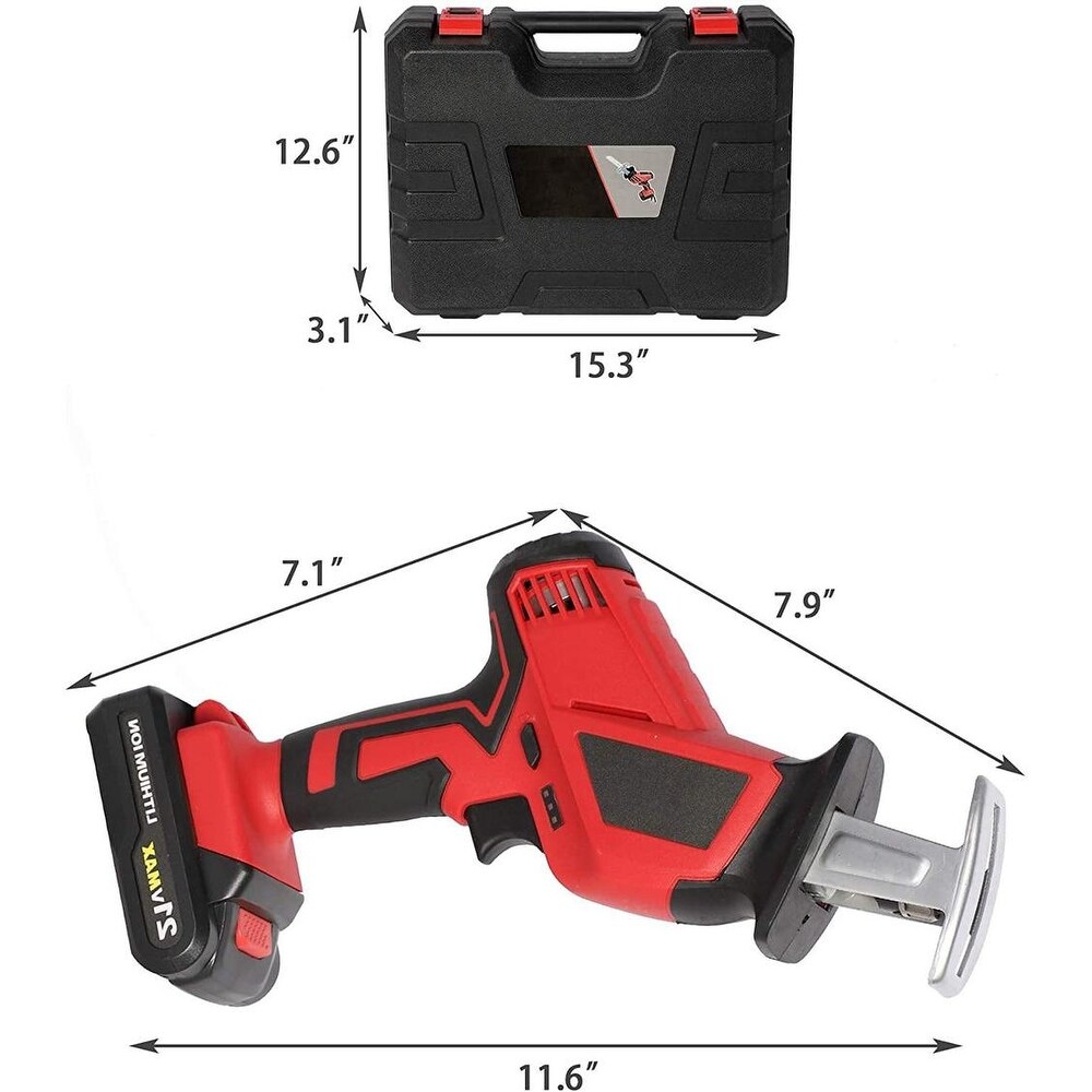 20 Volt Max Lithium Ion Cordless Reciprocating Saw  w/2 Batteries  Portable   Lightweight One Hand Compact Reciprocating