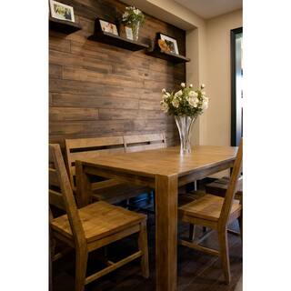 Interbuild 48 in. L x 6 in. W x 0.4 in. T Solid Acacia Shiplap Wall Boards Espresso (5 per Package - 8.75 sq. ft. Coverage) 673114