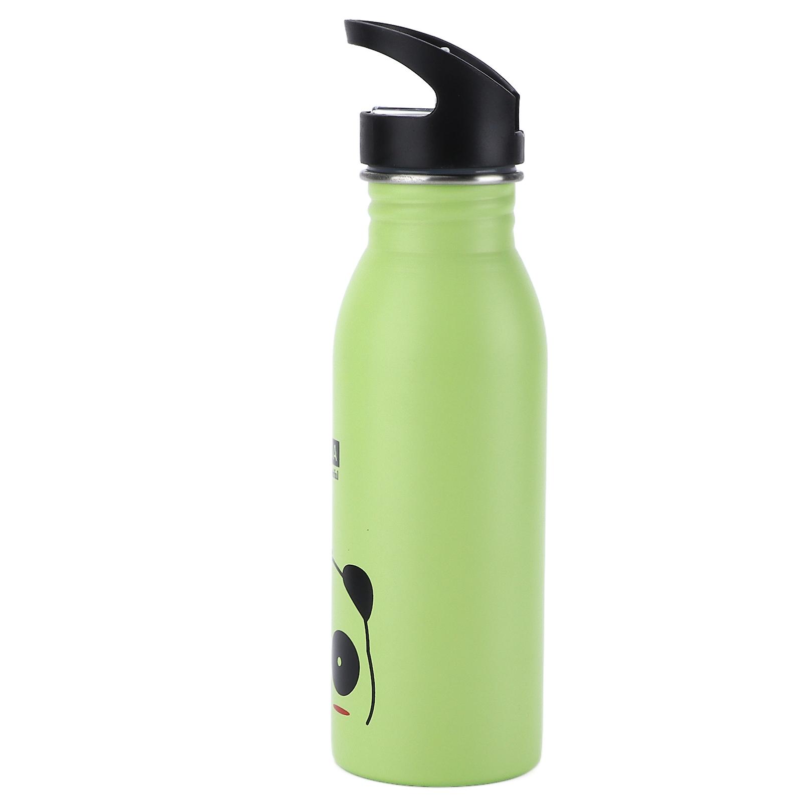 Stainless Steel Sport Water Bottle 500ml Cute Vacuum Insulated Water Bottle With Sucking Mouth For Outdoor Sportsgreen Panda