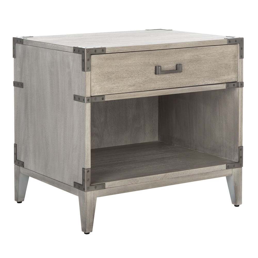 SAFAVIEH Couture Nisha 1 Drawer 1 Shelf Wood Nightstand